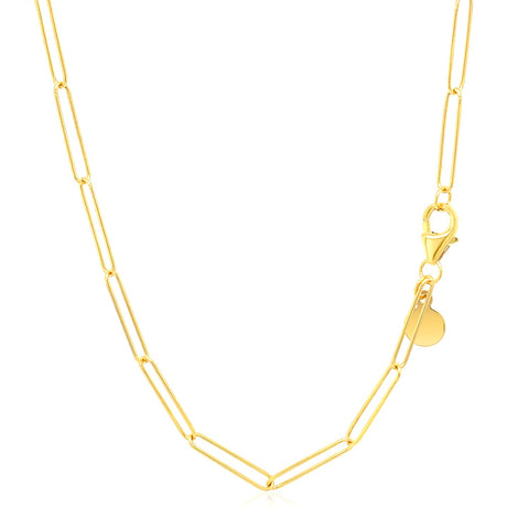 14k Yellow Gold Wire Paperclip Chain (2.7mm)