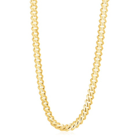 14k Yellow Gold High Polish Modern Lite Edge Chain (11.5mm)